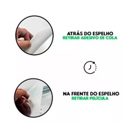 Espelho Oval Adesivo 30x40cm para Banheiro - Sem Furos, Plástico Resistente e Moderno - imagem 4