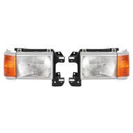 Faróis KUAFU para Ford Bronco/F-Series 1987-1991 - Lente Clara/Âmbar e Aro Cromado - imagem 2