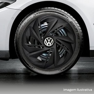 Jogo 4 Calotas Esportivas Nitro Preto Fosco Aro 14 - Visual Esportivo para seu VW! - imagem 3
