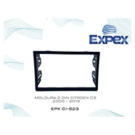 Transforme seu Citroën C3: Moldura 2 DIN Preto Expex EPX CI-523 (2000-2013) - imagem 5