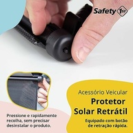 Protetor Solar Retrátil Safety 1st Black: Proteção Solar Inteligente e Prática para seu Carro - imagem 5