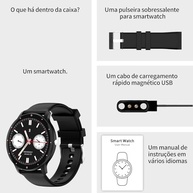 Smartwatch PEJE ZW02: Chamadas, 123 Esportes, IP68, Tela HD 1.28" - Seu Companheiro Inteligente - imagem 4