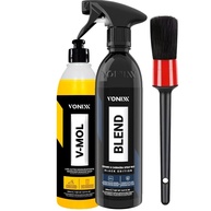 Kit Detalhamento Automotivo Vonixx: Shampoo V-Mol 500ml, Blend Spray Black 500ml e Pincel Karbox - imagem 1