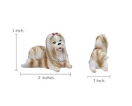 Estatueta de Resina Shih Tzu deitado - 5cm | Decoração para Terrário, Coleção e Quarto - imagem 3