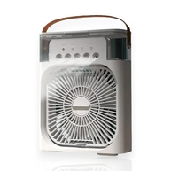 Ventilador Portátil Mesa Silencioso 3 Velocidades + Umidificador LED 5V Branco - imagem 1