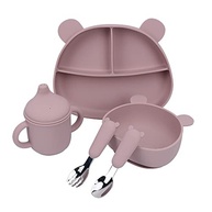 Conjunto Prato e Copo Infantil em Silicone com Personagens Divertidos - Ideal para Aprendizagem e Diversão - imagem 2