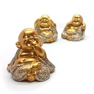Trio de Buda Estatueta Cego Surdo Mudo - 4 cm | Decoração com Simbolismo de Paz e Equilíbrio - imagem 3