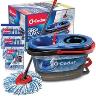 O-Cedar EasyWring RinseClean - Esfregão Giratório com Sistema de Limpeza por Microfibra e 3 Refis Extras - imagem 2