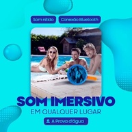 Caixa de Som Bluetooth à Prova d'Água Potente TWS IP66 com Clip - Som Imersivo e Portátil - imagem 3