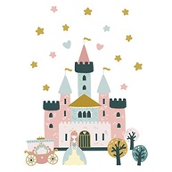 Adesivo de Parede Princesa Castelo e Carruagem 21 Peças - Decore o Quarto dos Sonhos - imagem 2
