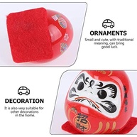 Boneco Daruma Cerâmica Vermelho 4cm - Simbolismo Japonês para Sorte e Determinação - imagem 5