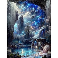 Kit Pintura de Diamantes 5D 30x40cm - Paisagem Mágica com Strass Cristalizados - imagem 1