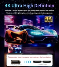 SWITCHFLUX Adaptador DisplayPort para 2 HDMI 4K@60Hz - Expanda sua Visão! - imagem 4