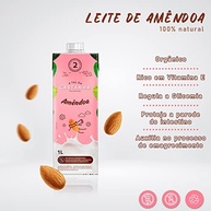 Leite Vegetal Amêndoa Sem Glúten 1L A Tal Da Castanha 100% Natural - imagem 2