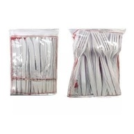 Kit Garfo + Faca Descartável Refeição - Talheres Master Reforçados para Churrasco, Festas e Eventos (100 ou 200 Peças) - imagem 1