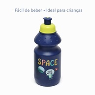 Kit Marmita Infantil com Talheres e Garrafa Canudo - Animais no Espaço - imagem 5