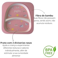 Kit Alimentação Fibra de Bambu Unicorn | Pratos, Copos e Talheres Seguros para Bebês - imagem 3