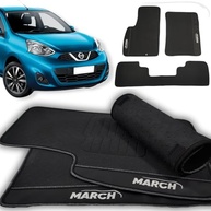 Jogo de Tapetes Automotivos Emborrachados Premium para Nissan March (2011-2015) - 3 Peças - imagem 2