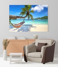Quadro Decorativo em Tela Canvas - Paisagem Praia Paradisíaca 60x80cm com Borda Infinita - imagem 4