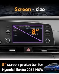 Película Protetora de Vidro Temperado VEIROOM para Hyundai Elantra 2021-2025 (8" Tela) - imagem 3