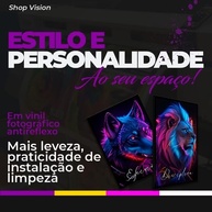 Quadros Decorativos Leão e Tigre Coloridos - Kit 3 Peças 60x40cm - Design Luxo para Sala e Quarto - imagem 5