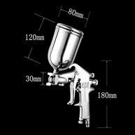 Pistola de Pulverização de Tinta Automotiva Pneumática, Pulverizador de Tinta de Ar Confortável à Mão Sinta Uniforme Pulverizando Robusta para a Parede - imagem 3