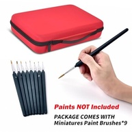 Estojo Organizador de Tintas com 60 Frascos + 9 Pincéis - Transporte Seguro para Artistas e Modeladores - imagem 5