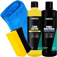 Kit Completo Lava Autos Vintex: Shampoo, Pretinho, Toalha Microfibra e Aplicador Karbox - imagem 1