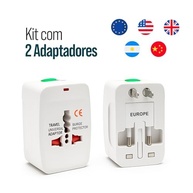 Kit 2 Adaptadores de Tomada Universal: Viaje Conectado a Mais de 150 Países! - imagem 4