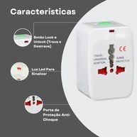 Adaptador de Tomada Universal Premium: Conecte-se em +150 Países! - imagem 4