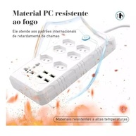 Régua Filtro de Linha 7 Tomadas + 4 USB Bivolt 10A: Proteção e Conexão para Seus Dispositivos - imagem 4