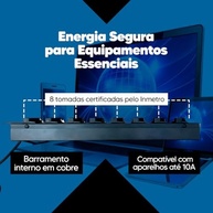 Régua de Energia 8 Tomadas com Filtro de Linha e Cabo Extensão 1m - Segurança e Praticidade - imagem 4