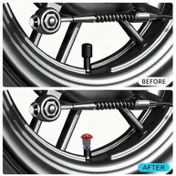 Pacote 4 Tampas Válvula Pneu Joaninha Artesanal Schrader - Toque Divertido para Carro e Bike! - imagem 4