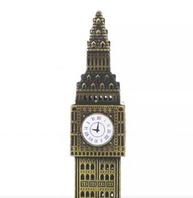 Miniatura Torre Big Ben Londres 18cm em Metal - Decoração com Estilo Inglês e Detalhes de Relógio - imagem 3