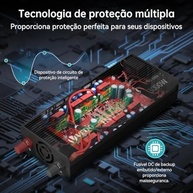 Inversor Veicular 3000W 12V para 110V: Energia Portátil com Onda Senoidal Modificada e Proteção Total - imagem 4