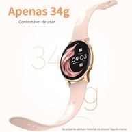 Smartwatch Feminino Elegante: Tela 1.32" Full Touch, IP68, Ligações Bluetooth e 100+ Modos Esportivos - Ouro - imagem 3