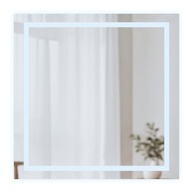 Espelho Quadrado com LED Touch Luxo 70x70cm | Iluminação Moderna e Design Premium - imagem 2