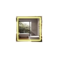 Espelho Quadrado Jateado LED com Touch 50x50cm - Iluminação Inteligente com Controle de Intensidade - imagem 2