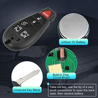 Kit 2 Controles Remotos Chaveiro 6 Botões 433MHz para Dodge Grand Caravan e Chrysler Town & Country - imagem 5