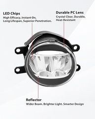 Luz de Neblina LED Premium para Toyota Tacoma, 4Runner, Tundra e Mais - Iluminação Superior - imagem 3