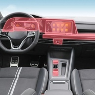Proteção Premium para VW Golf MK8 GTI: Película TPU Anti-Risco para Tela Interna - imagem 1