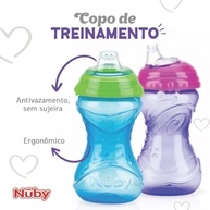 Copo de Transição Nuby Rosa 300ml com Bico de Silicone Antivazamento - Ideal para Bebês e Crianças - imagem 4