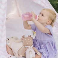 Copo MAM Fun to Drink 270ml Rosa - Transição Perfeita para Bebês Aprendendo a Beber - imagem 3