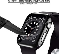 Capinha Case Protetora Transparente/Preta para Apple Watch Series 3/4/5/SE/6 (40mm/42mm) - Proteção Completa 2 em 1 - imagem 2