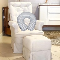 Almofada de Amamentação Poá Cinza - Travesseiro Ergonômico Confortável - imagem 3