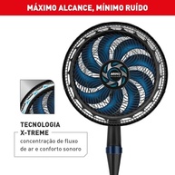 Ventilador de Coluna Arno X-TREME 9 40cm 2 em 1 VE9M - 160W, 9 Pás, 3 Velocidades, Oscilação 80°, Altura Ajustável até 1,5m, Modo Sono - imagem 4