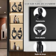 Trio Estátua Pensador - Escultura Elegante para Decoração de Sala e Escritório - imagem 4