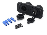 Tomada Dupla 12V/5V com USB para Carro, Jipe e Barco: Carregue Tudo com Estilo! - imagem 1