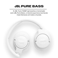 JBL Tune 720BT: Fone de Ouvido Over-Ear Sem Fio com Som Pure Bass e 76h de Bateria - imagem 3