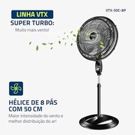 Ventilador Coluna Mondial 50cm Super Turbo 8 Pás 150W - Potência e Conforto Silencioso - imagem 5